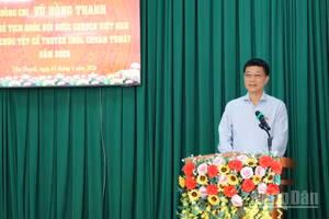 Phó Chủ tịch Quốc hội Vũ Hồng Thanh phát biểu tại buổi lễ.