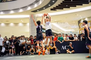 Các cầu thủ tranh tài ở thử thách 3x3 tại VBA Combine Challenges 2026. Ảnh: VBA
