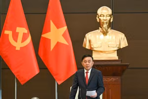 Đồng chí Trần Cẩm Tú, Ủy viên Bộ Chính trị, Thường trực Ban Bí thư. (Ảnh: DUY LINH)