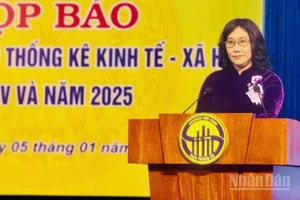 Cục trưởng Cục Thống kê Nguyễn Thị Hương. (Ảnh: HNV)