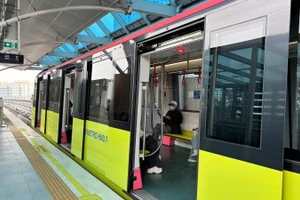 Tuyến metro Nhổn-Cầu Giấy, Hà Nội. (Ảnh: PV)