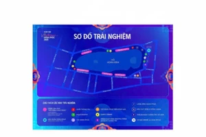 Sơ đồ trải nghiệm các hoạt động của Ngày hội Việt Nam hạnh phúc tại khu vực phố đi bộ hồ Hoàn Kiếm. 