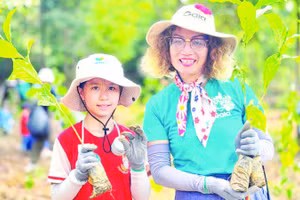 Nhiều năm qua, Trung tâm Bảo tồn thiên nhiên Gaia đã triển khai hiệu quả nhiều chương trình trồng rừng trong cộng đồng (Ảnh CTV)