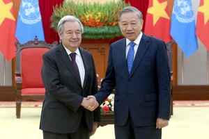 Tổng Bí thư Tô Lâm tiếp Tổng Thư ký Liên hợp quốc Antonio Guterres.
