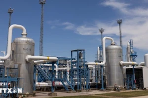 Cơ sở dự trữ khí đốt tự nhiên tại Zsana, Hungary. (Ảnh: THX/TTXVN)