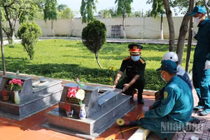 Tổ công tác chuyên trách Ban Chỉ đạo 515 tỉnh Lâm Đồng thực hiện việc lấy mẫu, số hóa hài cốt liệt sĩ tại nghĩa trang liệt sĩ xã Cư Jút .