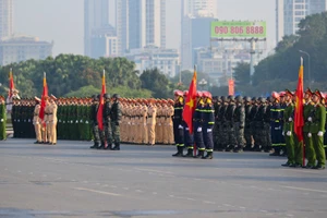 Các lực lượng tham gia Lễ xuất quân.