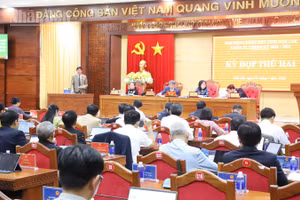Phó Chủ tịch Ủy ban nhân dân tỉnh Đắk Lắk Nguyễn Thiên Văn trả lời chất vấn của đại biểu Hội đồng nhân dân tỉnh tại kỳ họp.
