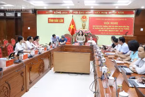 Phó Bí thư Thường trực Tỉnh ủy, Chủ tịch Hội đồng nhân dân tỉnh Đắk Lắk Cao Thị Hòa An phát biểu tại buổi giao ban.