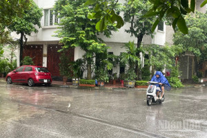 Cảnh báo ngập lụt ở khu vực nội thành Hà Nội