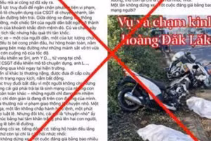 Thông tin sai sự thật từ tài khoản tên Trung Kim Hoàng nền tảng Facebook.