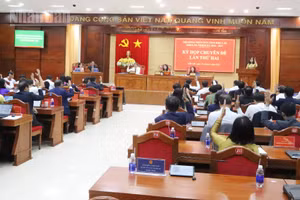 Các đại biểu Hội đồng nhân dân tỉnh Đắk Lắk biểu quyết thông qua các nghị quyết của kỳ họp.