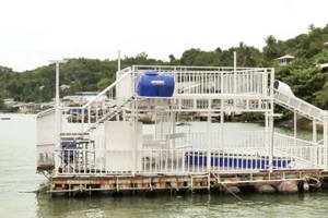 Công trình cấp nước tập trung trên đảo Hòn Tre, đặc khu Kiên Hải, tỉnh An Giang.