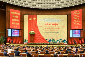 Lễ kỷ niệm Ngày tổng tuyển cử đầu tiên bầu Quốc hội Việt Nam. (Ảnh: DUY LINH)