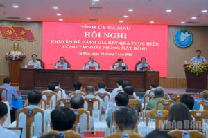 Hội nghị chuyên đề tại Cà Mau có sự tham dự của người đứng đầu các ban, sở, ngành và cấp ủy, chính quyền các địa phương trong tỉnh.