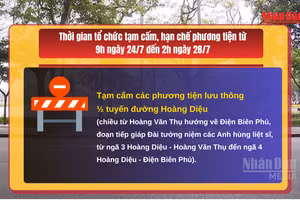 [Video] Hà Nội tạm cấm, hạn chế xe trên một số tuyến đường từ 24 đến 28/7