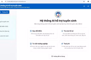 Hệ thống trí tuệ nhân tạo (AI) hỗ trợ tuyển sinh năm 2026 của Đại học Kinh tế Quốc dân.