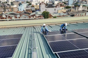 Lắp đặt thêm hệ thống điện mặt trời trên mái khu nhà máy Tập đoàn LTP (Đan Mạch) tại Thành phố Hồ Chí Minh. (Ảnh: ĐẠI SỨ QUÁN ĐAN MẠCH TẠI VIỆT NAM)