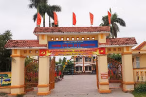 Trường tiểu học số 2 Quảng Phúc - nơi ông Nguyễn Văn Đông làm Hiệu trưởng để xảy ra nhiều sai phạm.