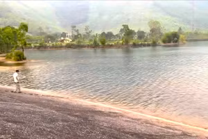 Hồ sông Thai, xã Phú Trạch nơi xảy ra vụ 1 học sinh lớp 8 bị đuối nước thương tâm.