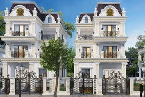 Phác thảo thiết kế khu biệt thự, liền kề trong các khu đô thị lớn. (Ảnh: PV)