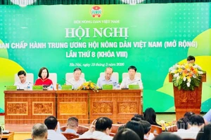 Hội nghị lần thứ 8 Ban Chấp hành Trung ương Hội Nông dân Việt Nam khóa VIII mở rộng. (Ảnh: HNV)