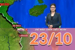 [Video] Dự báo thời tiết ngày 23/10/2025: Bão số 12 đổ bộ, gây mưa lớn diện rộng ở Trung Bộ