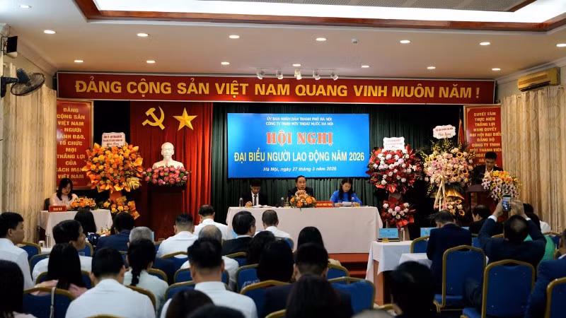 Hội nghị đại biểu người lao động năm 2026 của Công ty TNHH MTV Thoát nước Hà Nội.
