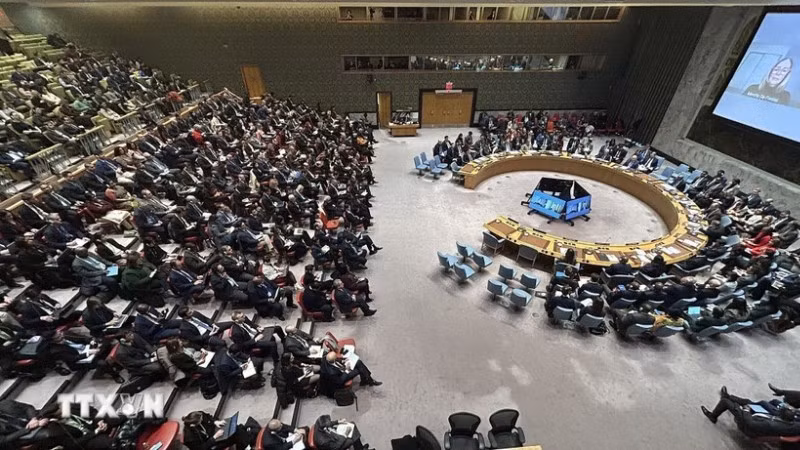 Toàn cảnh phiên họp của Hội đồng Bảo an về vụ Mỹ tấn công và bắt giữ Tổng thống Venezuela. (Ảnh: TTXVN)