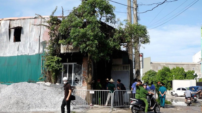 Ngôi nhà xảy ra cháy là công trình xây dựng trái phép trên đất nông nghiệp. (Nguồn: Công an thành phố Hà Nội)