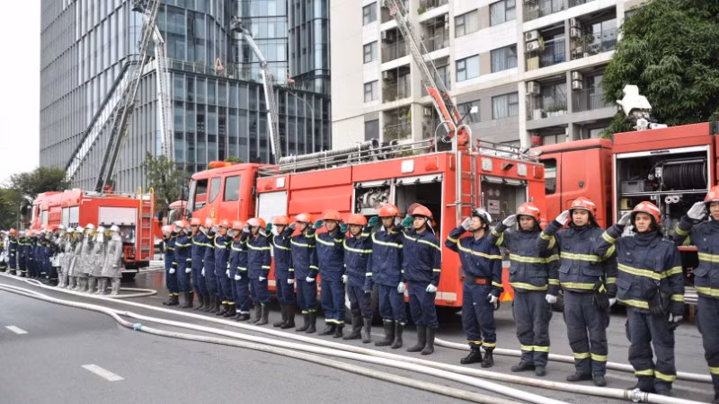 Buổi diễn tập có quy mô lớn nhất được tổ chức tại Thủ đô trong những năm qua với hơn 4.000 người và hàng trăm phương tiện tham gia.