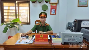 Trung tá Dương Tư Thường - Đội trưởng Đội Hướng dẫn điều tra tội phạm về trật tự xã hội, Công an tỉnh An Giang.