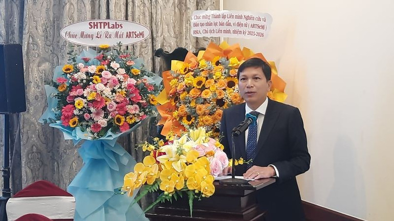 Ông Nguyễn Hữu Yên, Phó Giám đốc Sở Khoa học và Công nghệ Thành phố Hồ Chí Minh phát biểu tại tọa đàm. lm-2.jpg
