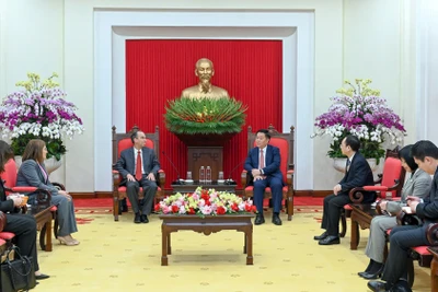 Quang cảnh buổi tiếp Đại sứ Cuba tại Việt Nam. (Ảnh: THẾ ĐẠI)