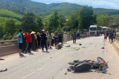 Hiện trường vụ tai nạn làm 1 người chết ở Quảng Bình