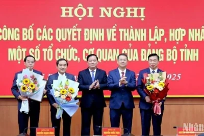 Trao Quyết định thành lập Đảng bộ các cơ quan Đảng tỉnh Thái Bình.