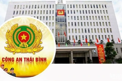 Giao diện Trang thông tin Công an tỉnh Thái Bình. (Ảnh chụp màn hình)