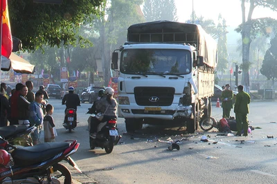 Hiện trường vụ tai nạn.