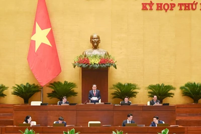 Chủ tịch Quốc hội Trần Thanh Mẫn điều hành phiên chất vấn và trả lời chất vấn của Quốc hội.