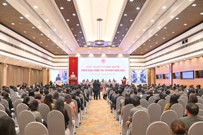 Toàn cảnh hội nghị Ngành Tư pháp.