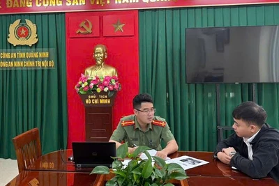 Đối tượng Đ.T.C tại cơ quan Công an.