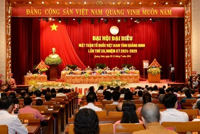 Quang cảnh Đại hội Mặt trận Tổ quốc Việt Nam tỉnh Quảng Ninh lần thứ XII, nhiệm kỳ 2024-2029.