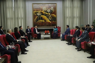 Quang cảnh cuộc hội kiến giữa tỉnh Quảng Ninh (Việt Nam) và Khu tự trị Dân tộc Choang Quảng Tây (Trung Quốc).