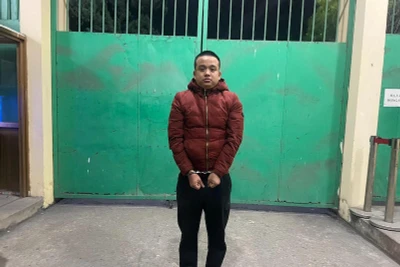 Đối tượng Dương tại cơ quan Công an.