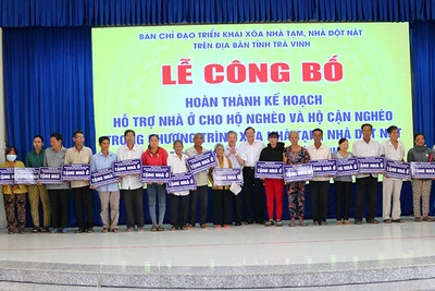 Hộ nghèo, cận nghèo tỉnh Trà Vinh được hỗ trợ xây mới, sửa chữa nhà ở.