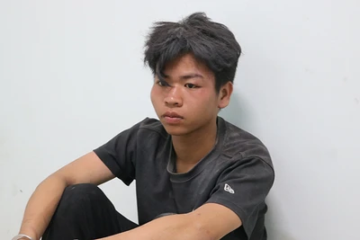 Đối tượng Dương Quốc Trung tại Cơ quan Cảnh sát điều tra Công an tỉnh Trà Vinh.