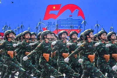 [Ảnh] Hoành tráng màn tổng duyệt lễ diễu binh, diễu hành kỷ niệm 50 năm thống nhất đất nước