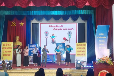 Một tiết mục tại chương trình. (Ảnh: Hội Liên hiệp Phụ nữ Việt Nam cung cấp)