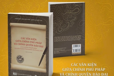 Cuốn “Các văn kiện giữa Chính phủ Pháp và Chính quyền Bảo Đại”. (Ảnh: NXB Thông tin và Truyền thông)