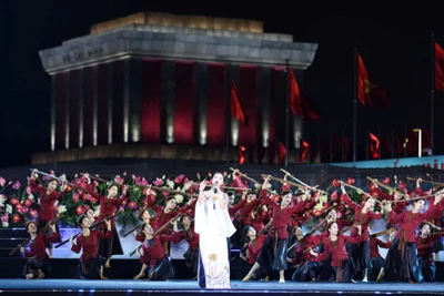 Một tiết mục trong chương trình. (Ảnh: THANH TÙNG)